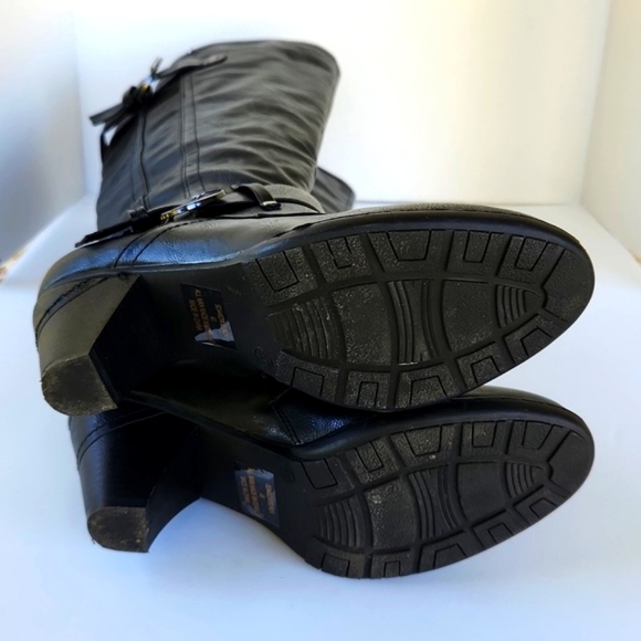 VANGELO Black Full-Zip Tall Dress Boots (Eu-40) - Picture 12 of 15